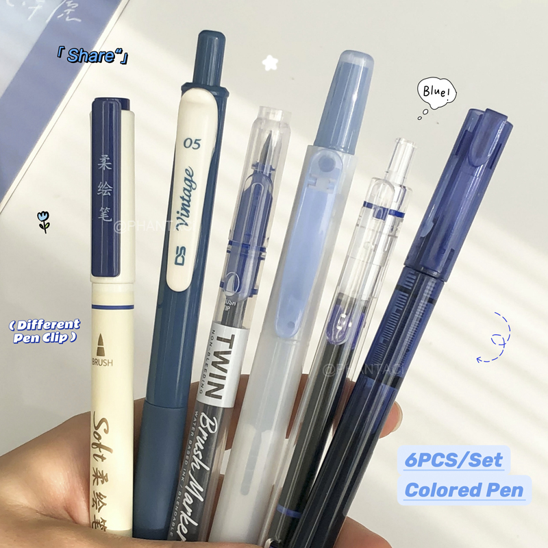 6PCS 컬러 서예 펜 여러 종류의 펜 세트 0.5mm - Pentel Pen Energel 리뷰 및 가격